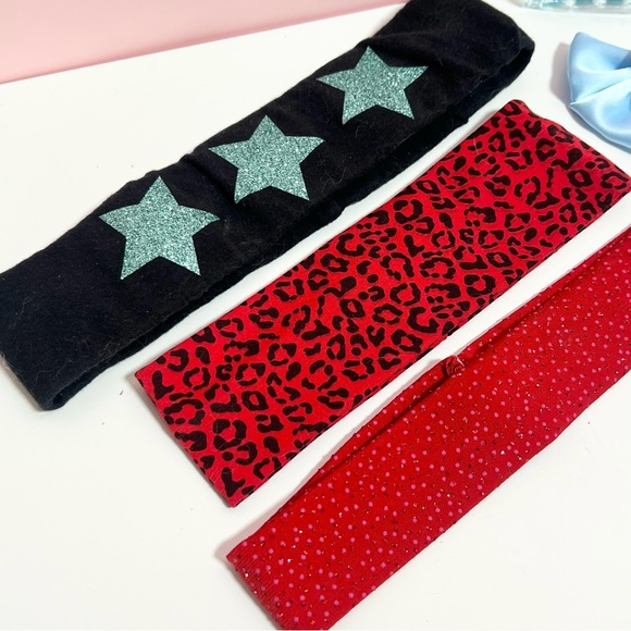 Y2K 2000s mcbling 90s mixed bundle of glitter star leopard hair accessories